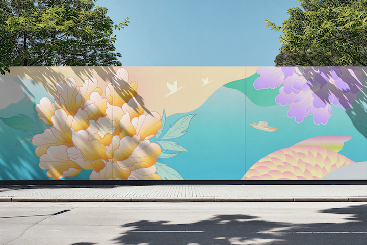 "聚龙潮起"城市围挡视觉